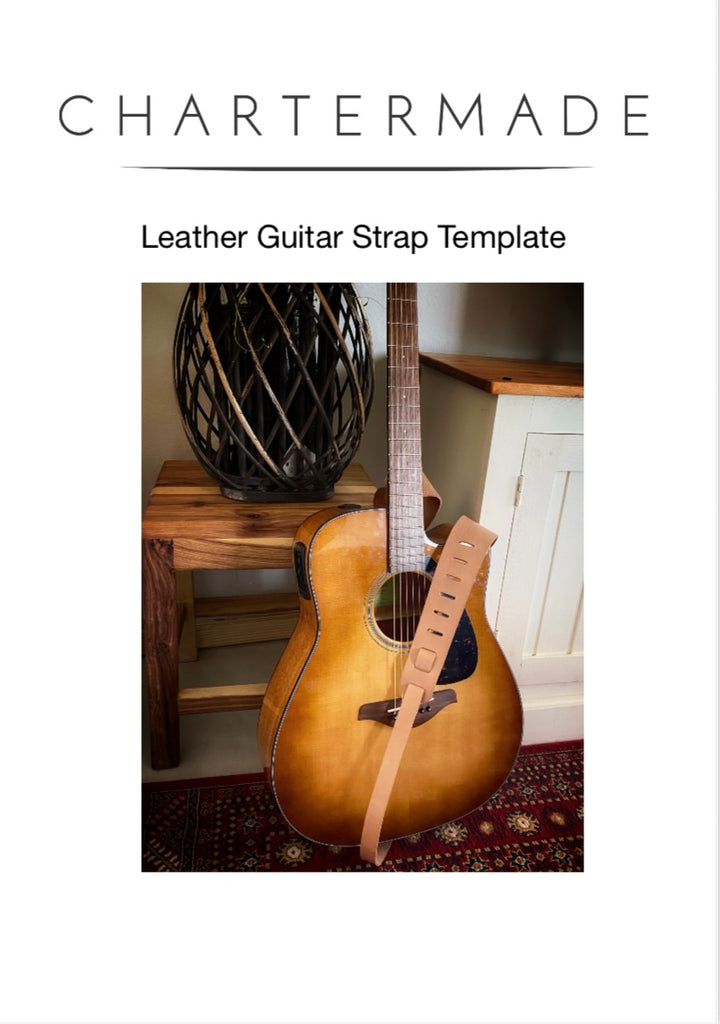 Leather Guitar Strap Digital Template