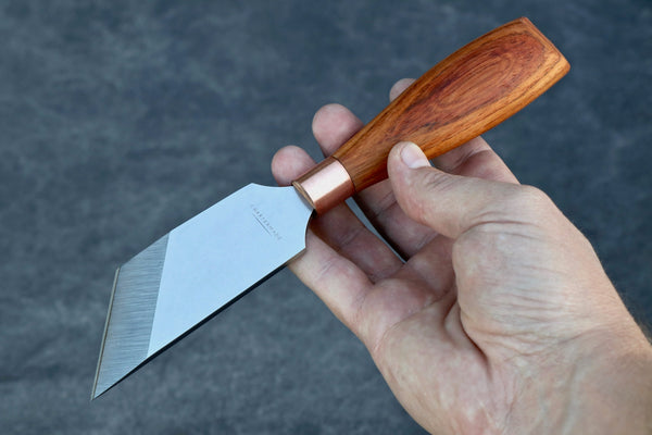 LUX Leather Skiving Knife Skew, Hand Made Oblique Skiving Knife 35 mm (1.38  in)